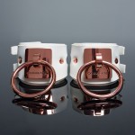 Coquette Pleasure Collection Adjustable White Faux Leather Handcuffs