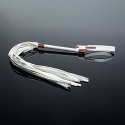 Coquette Pleasure Collection White Faux Leather Whip