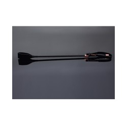 Pleasure Collection Rose Gold Matte Black Faux Leather Riding Crop