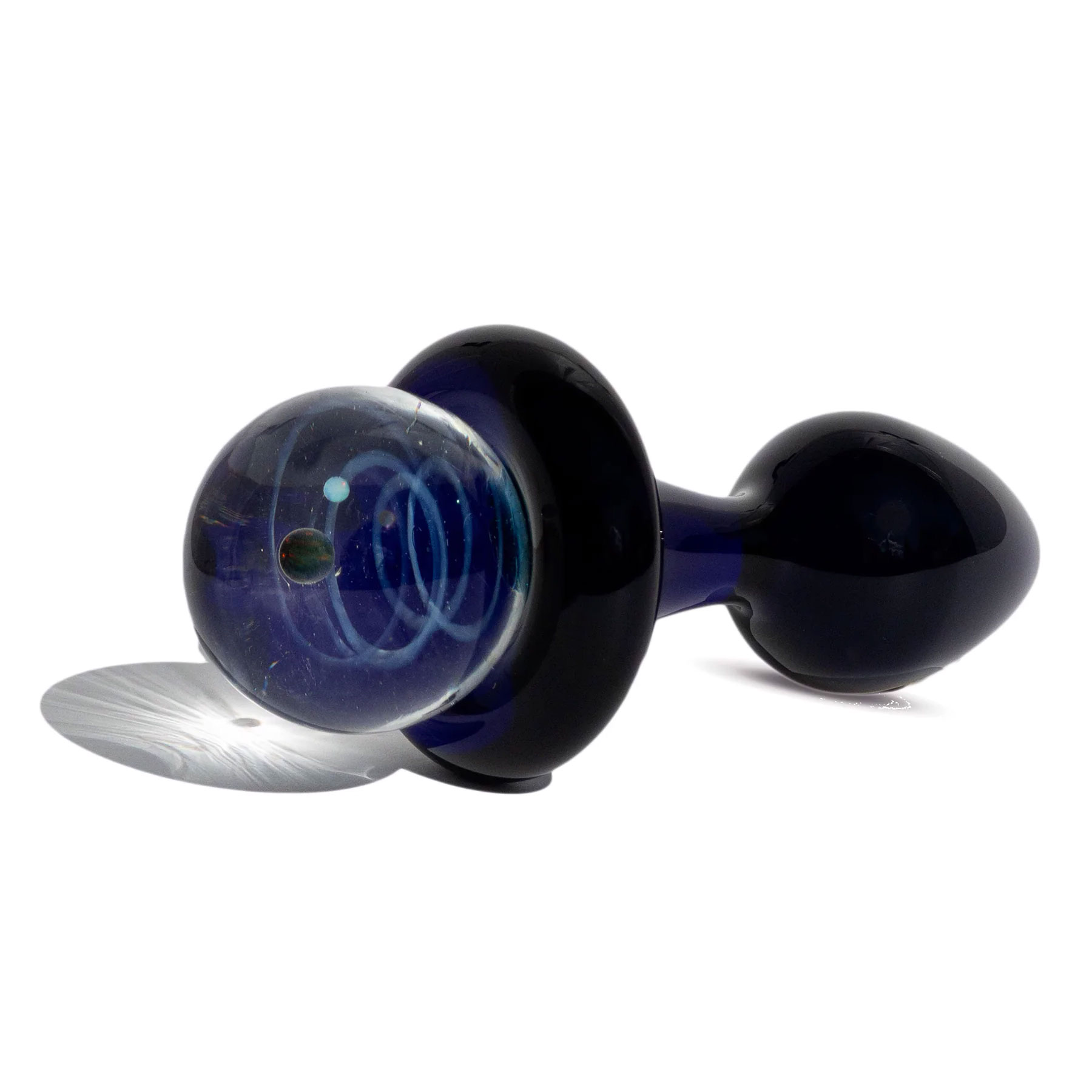 Galaxy Cobalt Glass Butt Plug
