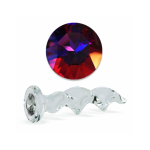 Clear Glass Twist Dildo with Crystal Element