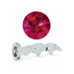 Clear Glass Twist Dildo with Crystal Element