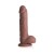 Easy Riders 7 in. Silicone Dildo with Balls Dark 