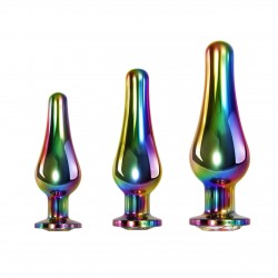 Rainbow Metal Anal Plug Set 