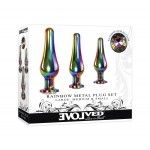 Rainbow Metal Anal Plug Set 