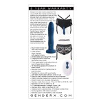 Snuggle Up Dual Motor Blue Strap On Vibe with Harness