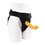 Sweet Embrace Dual Motor Yellow Strap On Vibe with Harness