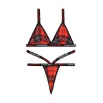 Vibes LIT AF Bralette & Thong Plaid