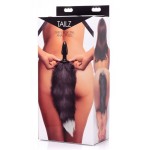 Bushy Grey Fox Tail Anal Plug