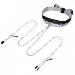 Fifty Shades of Grey - Play Nice- Satin and Lace Collar & Nipple Clamps