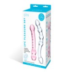 Glas 2-Piece Double Pleasure Glass Dildo Set 