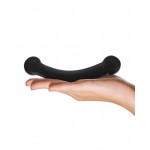 5.5" Double Bull Black Glass Dildo