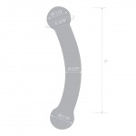 5.5" Double Bull Black Glass Dildo