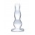 4" Clear Glass Bead Butt Plug 