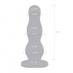 4" Clear Glass Bead Butt Plug 