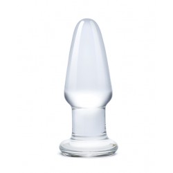 3.5" Clear Glass Butt Plug 