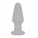 3.5" Clear Glass Butt Plug 