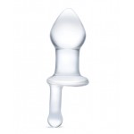 5" Clear Glass Anal Juicer Plug