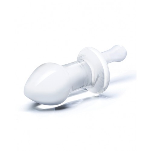 5" Clear Glass Anal Juicer Plug
