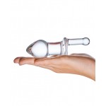 5" Clear Glass Anal Juicer Plug