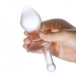 5" Clear Glass Anal Juicer Plug