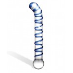 Mr. Swirly 6.5" G-Spot Handblown Glass Dildo