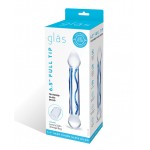 6.5" Full Tip Textured Glass Dildo 
