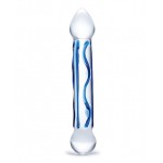 6.5" Full Tip Textured Glass Dildo 