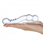 6" Curved G-spot Handblown Glass Dildo