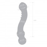 6" Curved G-spot Handblown Glass Dildo