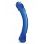 6" Curved G-spot Blue Handblown Glass Dildo