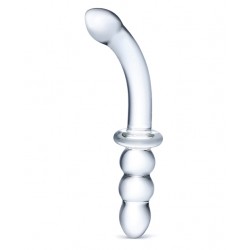  8" Ribbed G-Spot Double Ended Glass Dildo 