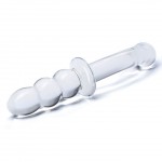  8" Ribbed G-Spot Double Ended Glass Dildo 