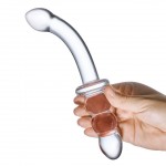  8" Ribbed G-Spot Double Ended Glass Dildo 