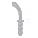  8" Ribbed G-Spot Double Ended Glass Dildo 