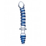 10" Mr. Swirly Double Ended Glass Dildo & Butt Plug 