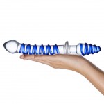 10" Mr. Swirly Double Ended Glass Dildo & Butt Plug 