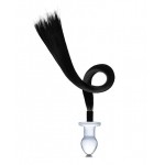 3" Horse Tail Glass Butt Plug 