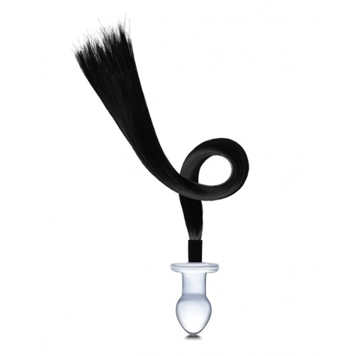 3" Horse Tail Glass Butt Plug 