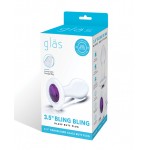 3.5" Bling Bling Glass Butt Plug 