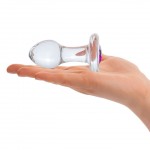 3.5" Bling Bling Glass Butt Plug 