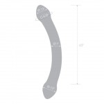 Red Head Handblown Glass Double Dildo