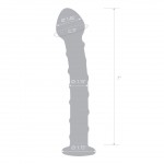 Mr. Swirly Red Spiral 8" Handblown Glass Dildo