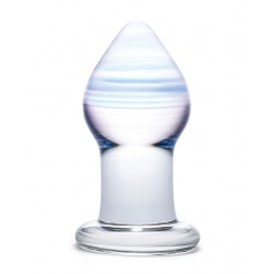 3.25" Amethyst Rain Glass Butt Plug 