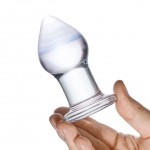3.25" Amethyst Rain Glass Butt Plug 