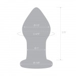 3.25" Amethyst Rain Glass Butt Plug 