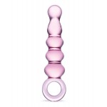 Glas 69 Quintessence Beaded Anal Slider Glass Dildo with Ring Handle Glas 69 Quintessence Beaded Anal Slider Glass Dildo with Ring Handle