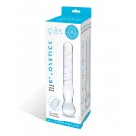  8" Joystick Clear Glass Dildo 