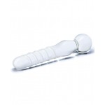  8" Joystick Clear Glass Dildo 