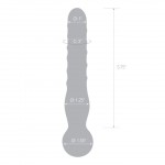  8" Joystick Clear Glass Dildo 